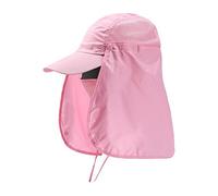 LOVIVER Sombrero de pesca con tapa extraíble para el cuello, protección solar, transpirable, a prueba de polvo, sombrero para el sol, sombrero de senderismo, Rosado