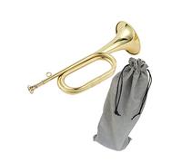LOVIVER Soplando Bugle Scouting Trompeta Bugle Signal Instrumento musical Trompeta de estilo clásico Brass Bugle para banda Orquesta Principiante Escuela, estilo b