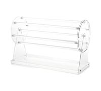 LOVIVER Soporte organizador de pinza para el pelo, acrílico transparente para mujeres con bandeja, soporte de exhibición para diadema, estante de