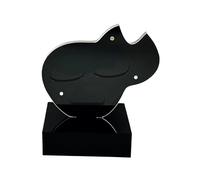 LOVIVER Soporte para púas de guitarra, contenedor de almacenamiento de púas portátil, soporte de exhibición, marco de púas de guitarra acrílica para mesa de