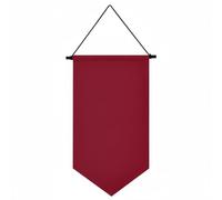 LOVIVER Tablero de Exhibición Banner Colgante Organizador Pared Poliéster con Barra de Madera Diseño Sencillo Adecuado para Dormitorios Oficinas Estudio Decoración, Vino Tinto, Mediano