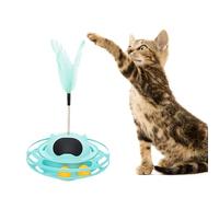 LOVIVER Teaser de Plumas para Gatos, Suministros de Entrenamiento para Mascotas con rotación de 360 °, Juguete para Hacer Ejercicio, Vaso para Gatitos y