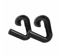 LOVIVER Training Handle Mango de Entrenamiento Asa de Gimnasio Agarre de Levantamiento de Tracción con Diseño Ergonómico a Goma Antideslizante y Doble Modo de, Negro, 90° 1 PAR