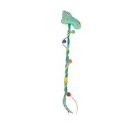 LOVIVER Varilla de Juego para Gatitos, Ideal para Entrenar a Persiguiendo, artículos para Mascotas, Juguete Interactivo para Gatos, Verde