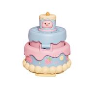 LOVIVER Ventilador Portátil Infantil Ventilador de Muñeca Ventilador de Cuello Mini Ventilador Recargable Apariencia de Pastel 3, Multicolor Cerdo Vela, Cerdo Vela Modo Dual De Mano Y Cuello