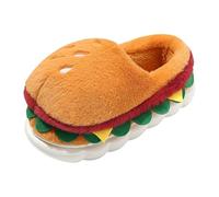 LOVIVER Zapatillas de Felpa para Invierno con Diseño de Hamburguesa, Talla UE 38 a 39, único