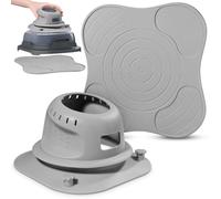 LOVLEX Funda Protectora y Salvamanteles de Silicona para Ninja CRISPi FN101EU - Juego de 2 Piezas con Organizador de Cable, Antideslizante y Protección contra el Calor para Freidora de Aire (Gris)