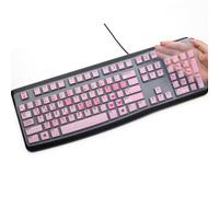 Lovly - Funda de silicona para teclado Logitech K120 y MK120 de escritorio ergonómico con cable USB, teclado Logitech K120 y MK120, diseño de EE. UU. (no compatible con otros modelos)