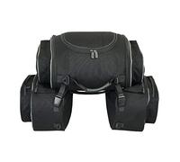 LOVO - Alforjas Laterales con Bolsa Trasera para Moto Semirrígidas - Alforjas Moto Custom Impermeables y Ligeras - Maletas Laterales Moto - Accesorios de Alta Durabilidad para Motoristas - 90 litros