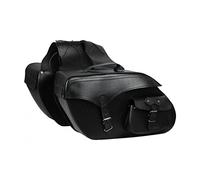 LOVO - Alforjas Laterales para Moto de Cuero Auténtico - Alforjas Moto Custom Impermeables con Estilo Vintage - Maletas Laterales Motociclismo - Accesorios para Motoristas - 2 x 22 litros
