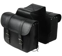 LOVO- Alforjas Laterales para Moto de Cuero Auténtico - Alforjas Moto Custom Impermeables y Seguras - Maletas Laterales Motociclismo - Accesorios para Moto de Alta Durabilidad - 2 x 14 litros