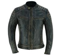 LOVO Chaqueta de Moto Vintage Marrón de Piel de Vaca, Forro y Protectores Removibles (FR/ES, Letras, 8XL, Regular, Regular, Auténtico cuero de vaca)
