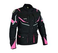 LOVO - Chaqueta Moto Tricapa 4 Estaciones Mujer - Chaqueta Moto Mujer Verano e Invierno con Protecciones - Longitud 3/4 Impermeable y Transpirable- Ideal para Ciudad, Carretera y Todas las Estaciones