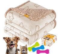 Lovpet® Manta Impermeable para Perros, Manta de Forro Polar para Gatos + 3 Huesos masticables, para Perros medianos y Grandes, Gatos, Lavable a máquina, XL (152 x 127 cm)