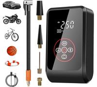 LOVPIS Compresor Aire Portátil, Inflador Ruedas Coche, 4000 mAh Compresor Aire Coche, 150PSI Hinchador Ruedas Coche con Pantalla LCD Digital, Bomba de Aire Bicicletas, Scooters, Moto, Coche, Pelotas