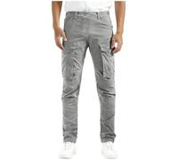 Lovraj Pantalones cargo para hombre, elásticos, para exteriores, rectos, para el tiempo libre, trabajo, varios bolsillos, pantalones de senderismo con goma elástica, gris, XXL