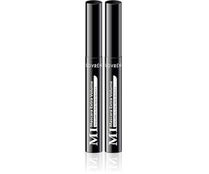 Lovren Mascara M1 Extra Volume, Voluminizadora e Incurvante sin níquel Parabeni, Dermatológicamente testado, fabricado con celdas naturales, negro, 10 milímetros (Paquete de 2)