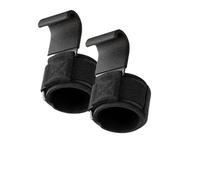LOVSSU 1 par de agarres de Gancho for Levantamiento de Pesas con muñequeras, Correa for Barra de Mano, Guantes de Potencia for dominadas y Fitness en Gimnasio.(SteelPlate Black-2pc)