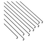 LOVSSU 10 Juegos de radios Acero Inoxidable 14 g for Bicicleta con boquillas for Exteriores, for Bicicletas montaña y Carretera, Alta Resistencia, Herramienta reparación Ciclismo(258MM)