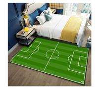 LOVSSU Alfombra de Campo fútbol Dibujos Animados, Alfombra Antideslizante for Dormitorio y Sala Estar, felpudos, Interior Suave Grande for decoración del hogar(1,50x80cm 20x32inch)