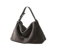 LOVSSU Bolso de gamuza for mujer, bandolera, tipo almohada, estilo nicho, bolso de hombro literario for mujer, de piel de vaca mate, for desplazamientos diarios.(Elephant gray)