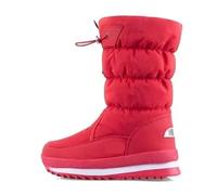 LOVSSU Botas blancas for mujer, zapatos de invierno, botas cálidas a media pantorrilla, nieve con plataforma antideslizantes impermeables talla grande 42(Red,33)