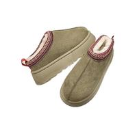 LOVSSU Botas de nieve for mujer invierno cálido suela gruesa sin tacón cubierto media zapatilla zapatos algodón for(Green,41)