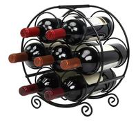 LOVSSU Botellero de Hierro Forjado for 7 Botellas, Moderno, Sencillo, Desmontable, Independiente, for champán, for Toda la Familia