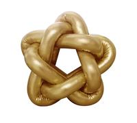 LOVSSU Cojín de Felpa for Dormitorio, Almohada Anudada con Estrella Cinco Puntas Dorada, decoración for sofá(Gold)