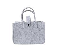 LOVSSU Large Felt Shopping Bags Multifunction Tote Bag For Grocery With Handle Toy Sundries Storage Organizer(Gray,L 30x20x18cm)