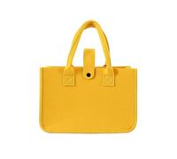LOVSSU Large Felt Shopping Bags Multifunction Tote Bag For Grocery With Handle Toy Sundries Storage Organizer(Yellow,XL 40x20x25cm)