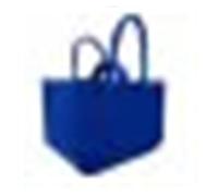 LOVSSU Large Felt Shopping Bags Multifunction Tote Bag For Grocery With Handle Toy Sundries Storage Organizer(Blue,L 30x20x18cm)