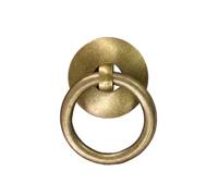LOVSSU Mini tiradores de manija cobre antiguo for gabinete, anillo, cajón latón, 2 uds(Color-03,6cm ring)