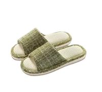 LOVSSU Pantuflas De Tela Pantuflas de lino for mujer, transpirables, absorbentes de humedad, antideslizantes, de algodón y lino. Para Zapatillas(Color 1,40-41)