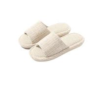 LOVSSU Pantuflas De Tela Pantuflas de lino for mujer, transpirables, absorbentes de humedad, antideslizantes, de algodón y lino. Para Zapatillas(Color 4,38-39)