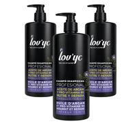 LOV'YC Champú Profesional Aceite de Argán y Pro-Vitamina B5 Pack de 3 | Champú para Cabello Teñido | Nutre, Repara y Protege el Color | 750 ml x 3