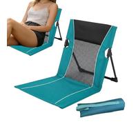 Low Beach Chair | Foldable Poolside Lounge Seat With Carry Bag | Lounge Chairs For Poolside | For Tanning Traveling Camping Picnic Lawn Outdoor Concert Park Sand Lake Deck Beach And Vacation Use