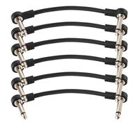 Low Capacitance Instrument Cables 6-Pack Oxygen-Free Copper Conductors With Gold Connectors Noise For Guit Guitar Patches Cable