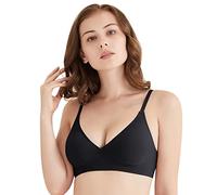 Low Cut Bra for Women Deep V Underwear Bralette Crop Top Sexy Push Up, Black, S(Blue,L)