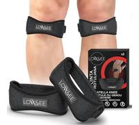 LOW&EE® Rodillera Rotuliana Ajustable 2 Uds, Cinta Rotuliana para Hombre y Mujer, Rodilleras Menisco y Ligamento con Correa para Tendón Rotuliano, Knee Brace Deportiva para Alivio del Dolor