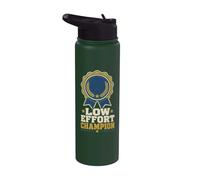 Low Effort Champion Funny Creator Saying Stainless Steel Insulated Water Bottle