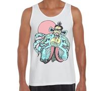 Low Frequency Clothing Big Trouble in Little China - Camiseta sin mangas - Fu Manchu, blanco, XL