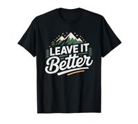 Low Impact Backpacker Leave Better Outdoors Badge Outdoor Camiseta