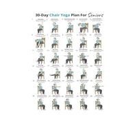 Low Impact Chair Yoga Plan for Seniors Gentle Seated Exercises Elderly Beginner Home Workout(Unframed,12X18inch(30X45cm))