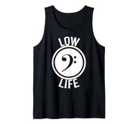Low Life Bass Clef Guitar Player Music F-Clef - Camiseta Divertida Camiseta sin Mangas