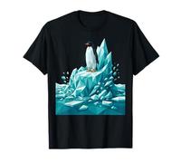 Low Poly Penguin Iceberg Geometric Arctic Graphic Camiseta