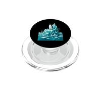 Low Poly Penguin Iceberg Geometric Arctic Graphic PopSockets PopGrip para MagSafe