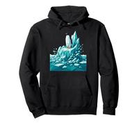 Low Poly Penguin Iceberg Geometric Arctic Graphic Sudadera con Capucha