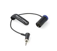 Low-Profile Cable de Audio para Sennheiser-EK-2000 XLR 3-Pin Macho a Locking-3.5mm-TRS Cable Balanceado en ángulo Recto para Dispositivos de Sonido 633 688 Zaxcom Zoom |Alvin's Cables|Azul