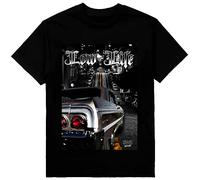 Low Rider Downtown Impala Mens Heavyweight Print On Shaka Wear tee tee Round Neck Unisex Tops Men's 100% Cotton Short-Sleeve T-Shirts XL